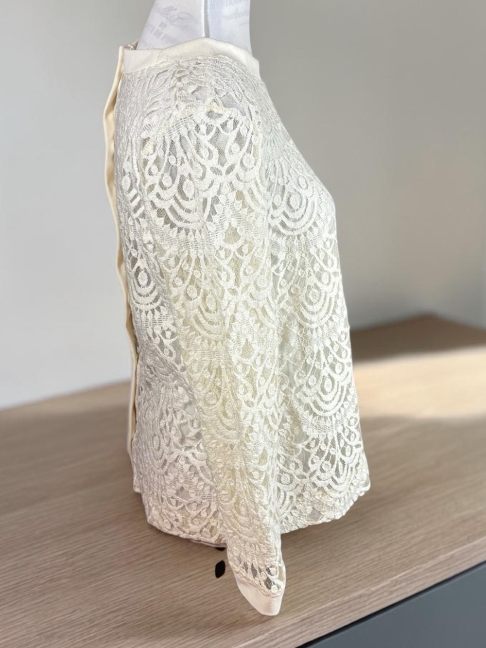 Banana Republic Ivory Crochet Lace Long Sleeve Top - Picture 9 of 13